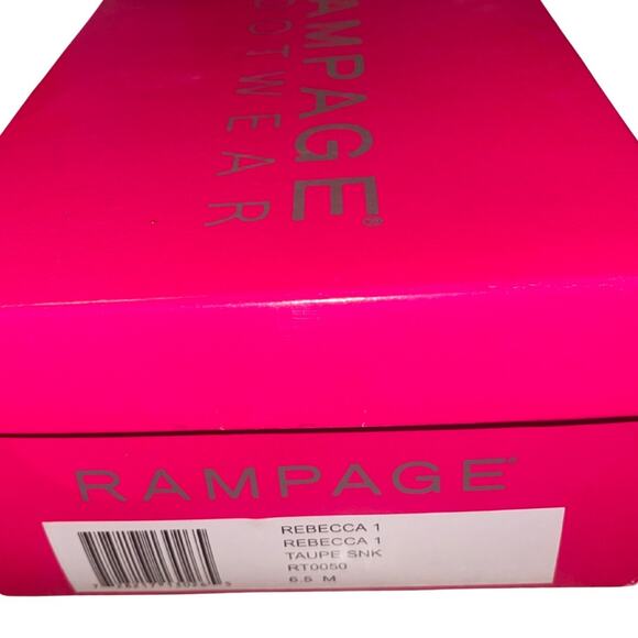 Rampage Rebecca Taupe Wedge Strappy Open Toe Sandal Size 6.5 Y2K Snake Print - Picture 5 of 5